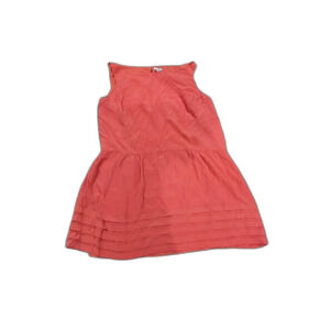 Anthropologie Elorie Red Silk‎ Mini Dress Size Large
